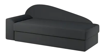 MELISA rošt, válenda celočalouněná, provedení levé, látka BEST 06 - látka tmavě šedý melír